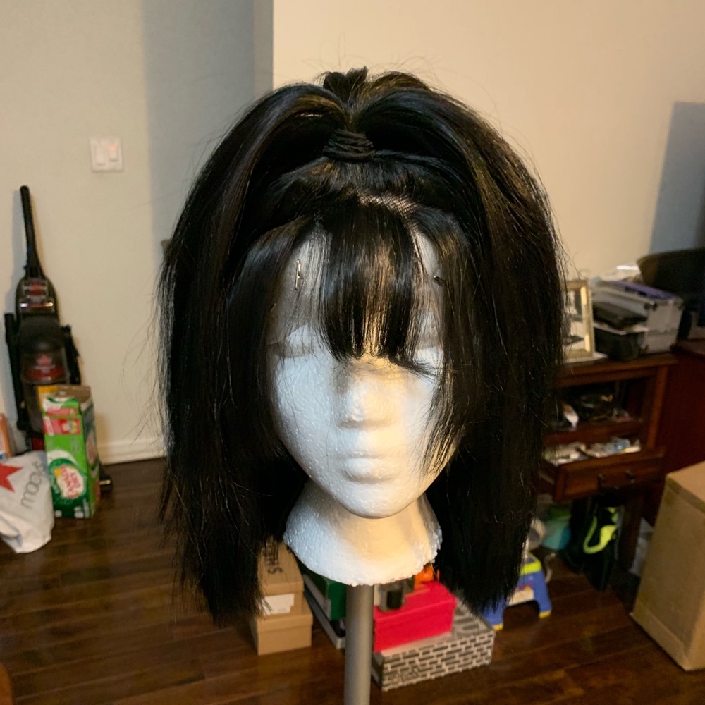Straight human bob wig